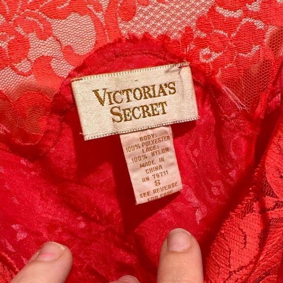 Vintage Victoria Secret Gold Label Sz S Satin Jacquard Lace Up Cropped Camisole - Picture 3 of 5